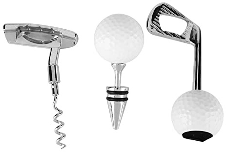 Aramox Flasköppnare Zinklegering Öl- och Vinöppnare Set 12 X 7 X 4 Cm och 10,8 6,3 1,5 Cm Ergonomiskt Grepp Bärbar Gulddesign för Bröllopsfestbar Hembruk