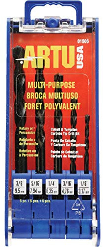Artu - 5-Pc. Multi-Purpose Drill Bit Set