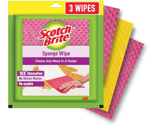 Scotch-Brite Sponge Wipe, Pack of 3 (Color May Vary) (IE840101034)