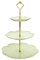 MALACASA, Serie Sweet.Time, Tortenständer Porzellan Etagere Rundes 3-stöckig 6,25/8,25/10 Zoll Servierständer Cupcake Ständer Dessert Halter, Tapas, Sandwiches, Smaragdgrün