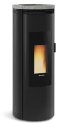 Poêle À Granulés De Bois 8kw Noir/pierre - AMIKAPIERRE