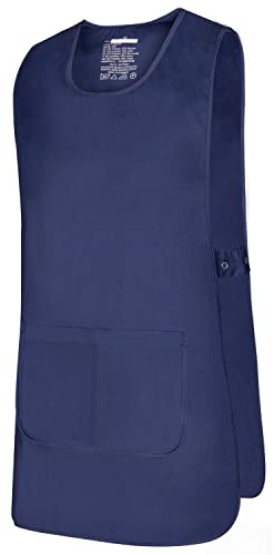 MISEMIYA - Apron Cleaning Work Uniform Clinic Hospital Cleaning Veterinary Sanitation Hostelry - Ref.868 - Large, Navy Blue