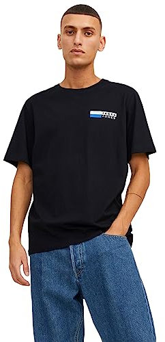 JACK & JONES Herren Rundhals T-Shirt JJECORP Logo - Regular Fit S M L XL XXL, Größe:XXL, Farbe:Black P4 Small Print 12233999