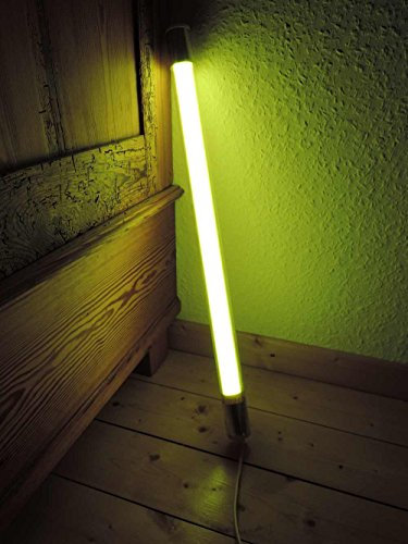 Lichtidee Led Leuchstab IP20 63cm gelb 10Watt Party Deko Schaufenster farbig bunt mit weißem Kabel und Schalter
