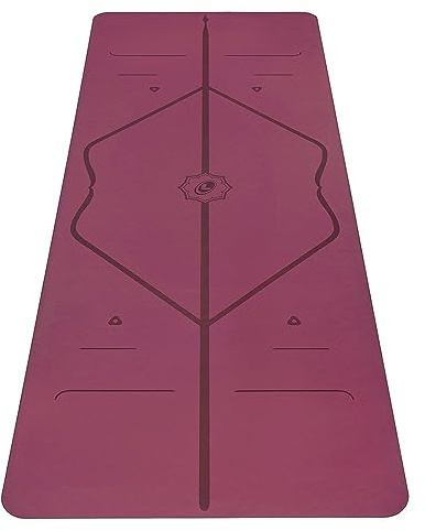 Liforme Original Yoga Mat – Free Yoga Bag Included - Patented Alignment System, Warrior-like Grip, Non-slip, Eco-friendly, sweat-resistant, long, wide, 4.2mm thick mat for comfort