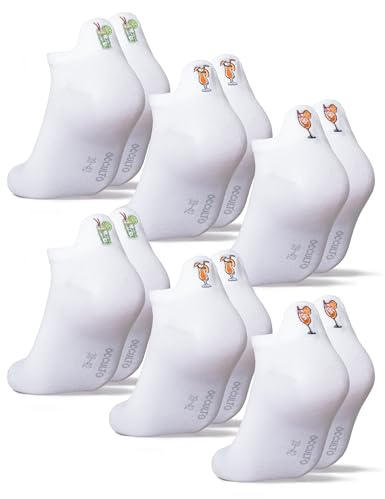 Occulto Damen & Herren Sneaker Socken 3er Pack, 6er Pack (Modell: Luca) 6 Drinks 39-42