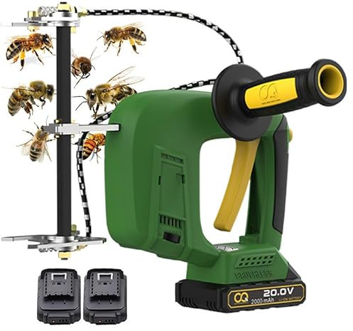 Lakenbroade Electric Bee Shaker, Electric Bee Remover Electric Honey Extractors Honey Spinner with Charger & Storage Box, 2700r/min Handheld Bee Shaker Beehive Frame Shaking Machine,1battery