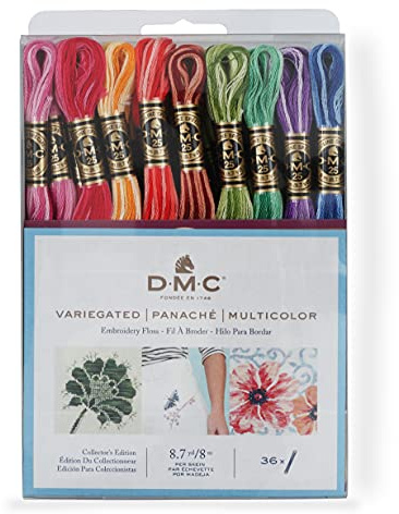 DMC Melerat broderigarn, paket med 36 nystan