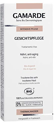 GAMARDE Bio-Kosmetik: Gesichtspflege mit Anti-Aging Formel I Gesichtscreme mit Argan-Öl & Lavandin-Öl I Feuchtigkeitscreme für trockene bis sehr trockene Haut I Für Männer & Frauen I Vegan I 40 ml