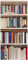 Wallario Selbstklebende Türtapete Weißes Bücherregal mit unterschiedlichen Büchern - Türposter 93 x 205 cm Abwischbar, rückstandsfrei zu entfernen