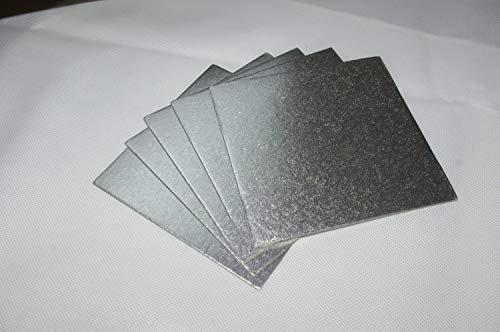 Culpitt Cut-Edge Boards 10inch Square -Pack of 5- Cake Decorating Wedding Support Card 1.8mm