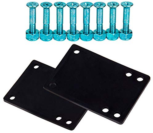 Cal 7 Skateboard 1/8 Riser Pads and 1 Hardware (Chrome Blue)