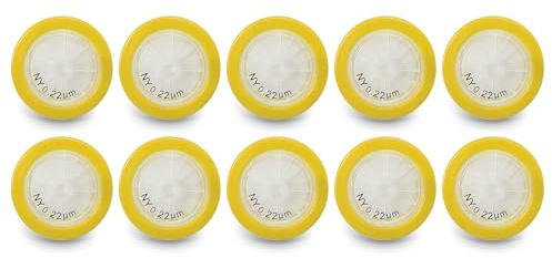 Amtest - Filtri per siringhe in nylon, diametro 25 mm, 0,22 um, dimensione poro, non sterili (confezione da 10)
