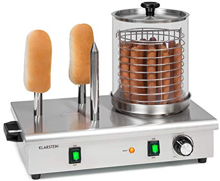 Klarstein Pro Wurstfabrik Profi Hot Dog Maker Boîtier en acier inoxydable 600 Watt