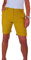 icecoolfashion Womens Stretch Shorts with Pockets Above Knee Length Straight Leg Bermudas with Turn Up Cuffs Mustard Yellow 8-22 (12)