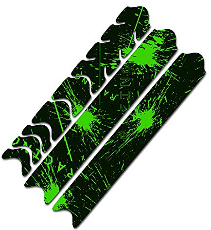 AlphaShield Fahrrad Rahmenschutz Kettenstreben Schutz Folie Aufkleber Rahmen Schutz Carbon MTB BMX Lackschutz Folie R161 (01 Racing Neon Grün)