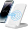 Wireless Charger, Zestiq 15W Induktive Ladestation Handy Ständer, Schnelles Kabelloses Ladegerät für iPhone 16/15/14/13/12/XR/X/8, Samsung Galaxy S25/S24/S23/S22/S21, und Qi zertifizierte Geräte-Weiß