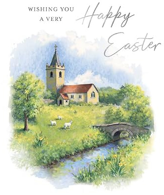 Easter Card, Open Wishing You a Very Happy Easter - 8 x 6 inches - Regal Publishing