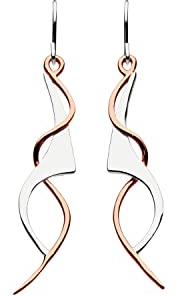Dew Women's Art Nouveau Drop Sterling Silver Earrings