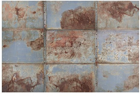 Bilderwelten Magnettafel - Shabby Industrial Metalloptik - Memoboard Quer 2:3 Wandbild Magnettafel Pinnwand Magnetboard Magnetpinnwand Magnetwand Stahl Küche Büro, Größe HxB: 60cm x 90cm