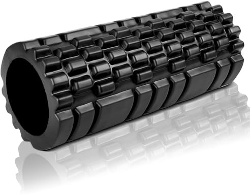 ASAB Foam Yoga Roller for Back Neck Legs 13 x 5.5 Muscle Grid Massage EVA Trigger Point-Deep Tissue Muscle Massage Tool Myofascial Physical Therapy Pain Relief Yoga Stretching Post Workout Release