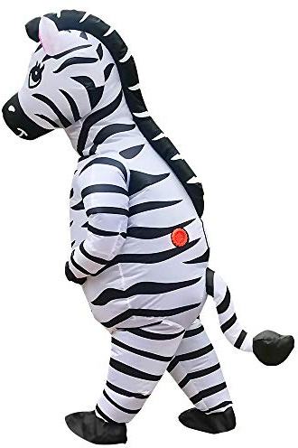 JASHKE Inflatable Zebra Costume Adult Zebra Fancy Dress Costumes Adult for Halloween Carnival Christmas