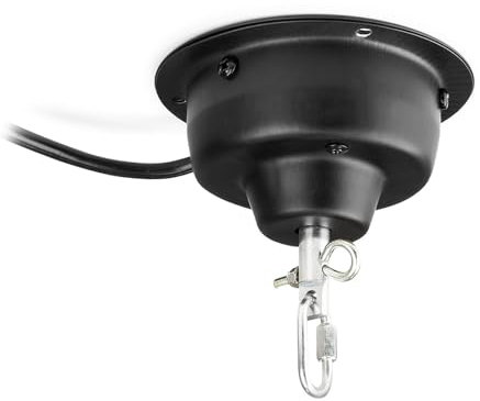 Fuzzix MBM400 Motor para Bola de Discoteca, Motor con Cable para Bola de Espejos, 3 rpm, Motor Giratorio para Bolas de Discoteca, Montaje en techo. Accesorios para fiestas y Bolas de Discoteca.