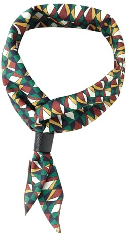 WANYING herr fyrkantig halsduk med läder slinga multifunktionell halsduk huvudduk nickitduk bandanas kostymduk bandanas vintage retro 60 x 60 cm – tryckt mönster färgglad triangel, Färgglad triangel,