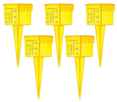Medidor de agua amarillo, medidor de aspersor cuadrado, herramienta de medición de lluvia, medidor de boca ancha, medidor de lluvia de aspersor, medidor de tubo de agua, medidor de agua de jardín,