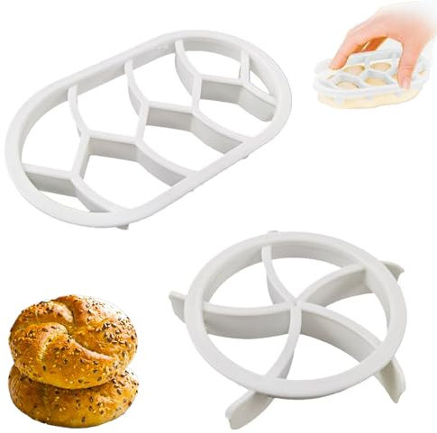 2 Stück Semmeldrücker,Brötchenstempel Set,Brotstempel,Brotstempel,Brötchenstempel,Brötchen Ausstecher Kunststoff,Diy Teig Keks Presse Backen Semmelstempel Für Kaisersemmel Stempel Für Brot Zuhause