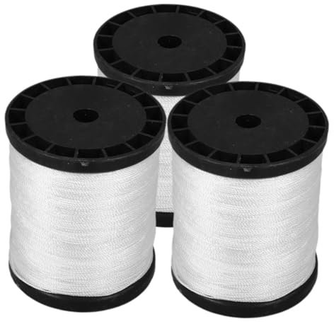 JUMPLAWN 3rolls Nylon String Line Weather-resistant Twisted Masonry Twine for Construction Bricklaying and Outdoor Projects