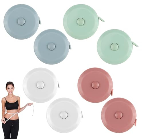 8 Pièces Mètre à Ruban de Tailleur de Mesure, 1.5m Metre Ruban Couture pour Regime Couture Tailleur, Ruban Mesure Corps