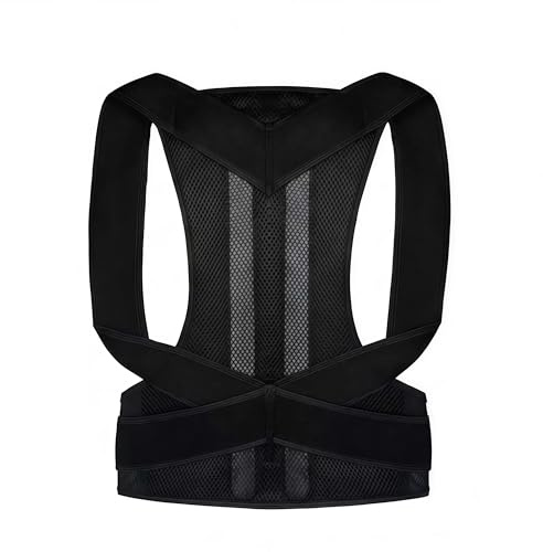 Back Brace Posture Corrector for Women and Men, Shoulder Straightener, Adjustable Full Back Support, Upper and Lower Back Pain Relief - Scoliosis, Hunchback, Hump, Thoracic, Spine Corrector (M)