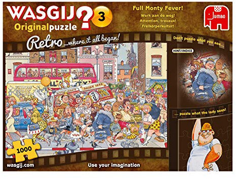 Wasgij JUM19167 Retro Original 3-Full Monty Fever 1000 Piece Jigsaw Puzzle