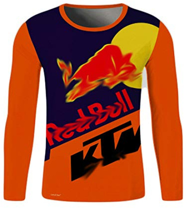YSYFZ Maglia a Maniche Lunghe da Uomo per Mountain Bike, Maglia a Maniche Lunghe per Moto Fuoristrada, Maglia da MTB, Traspirante e ad Asciugatura Rapida