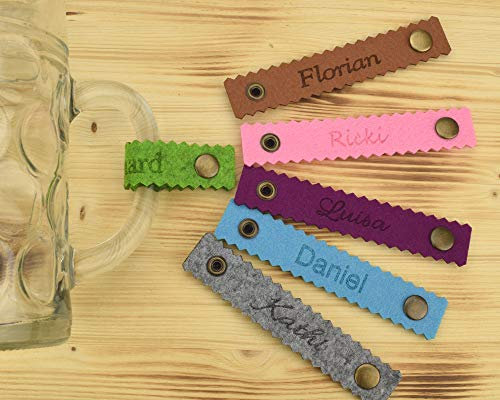 Henkelband 'Name' individuell- Oktoberfest Maß Maßkrugband - Farbe wählbar - 1 Stück