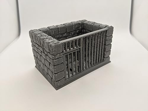 Jail Cell Stone Building Structure | 28mm 1/56 Scale Miniature | RPG Tabletop Figure Landscape Modelling Wargaming Fantasy Diorama Wargames Model Scenery Terrain Scatter Roleplaying Paintable