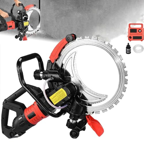 coyrugky Scie Circulaire Électrique pour Découpe Murale, Scie Annulaire à Béton, scies à Béton 8980W/9500W, 3000 TR/Min, Coupe À 90° sans Angle Mort, Profondeur de Coupe Réglable, avec Lame Diamantée