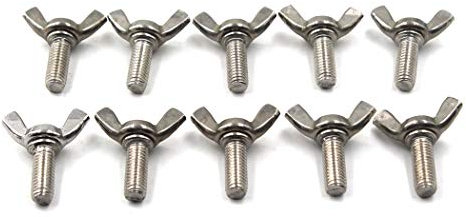 Flügelschrauben-Set aus 304 Edelstahl, M8 x 16, Handdrehschrauben, Schmetterlingsschrauben-Set, 10 Stück
