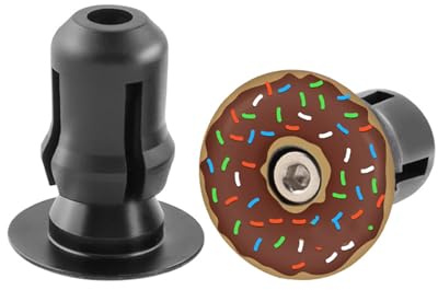 Sanmum Fahrrad Lenkerstopfen Aluminium Fahrradgriffe Stecker Lenkerendkappen Lenker Plug für Fahrrad Mountainbike Rennrad MTB BMX (Donuts)