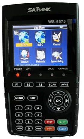 WS-6975 Ricevitore rilevatore di misuratori digitali terrestri DVB-T2 DVB-C con MPEG-2/MPEG-4 H.265 Supporta QPSK,16QAM,64QAM,256QAM