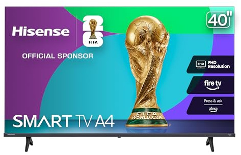 Hisense 40-Inch Class A4 Series FHD 1080p Smart Fire TV (40A4NF, 2025 Model) - DTS Virtual: X, Slim Bezel Design, Alexa Built in, Streaming TV, Black