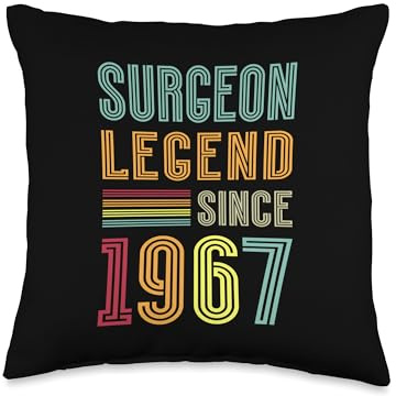 Surgery Legend 1967 59 Years Scalpel 59th Birthday Surgeon Throw Pillow