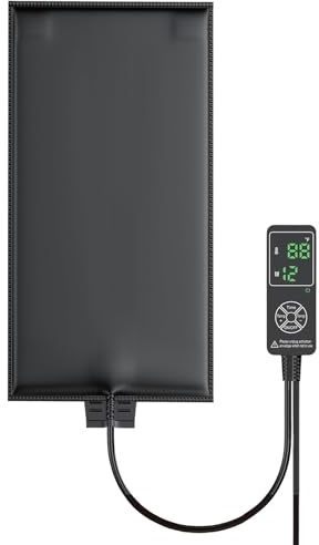 Reptile Heat Pad - Reptile Heating Pad Under Tank, Crab Heater Heat Mat For Reptiles, Reptile-Heating-Pad, Plant Seedlings Supplies With Thermostat, Gecko Heated Mat For Keeper Breeder Lizard Gecko