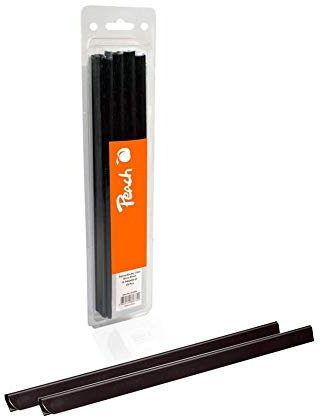 Peach R-PBS408-02 Klemmschienen DIN A4, 8 mm, 40 Blatt, 25 Stück, schwarz