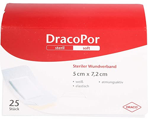 DRACOPOR Wundverband 5x7,2 cm steril 25 St