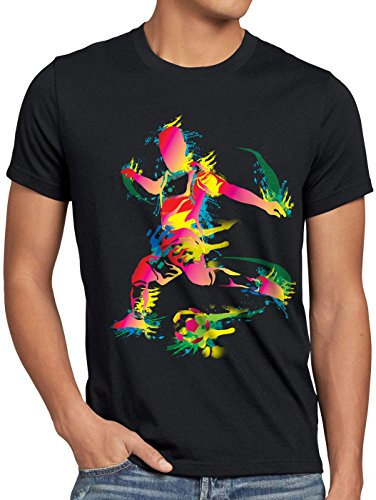 style3 WM 2026 Deutschland Fußball T-Shirt Herren Fussball Weltmeisterschaft Europa Fan-Shirt, Größe:XL, Farbe:Schwarz