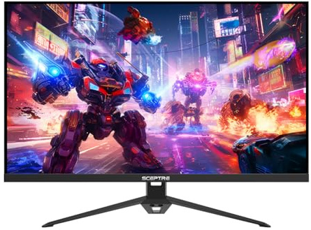 Sceptre New IPS 24-inch Gaming Monitor 180+Hz DP x2 HDMI x2 1ms 100% sRGB Build-in Speakers Machine Black 2026 (E248B-FPT168 Series)