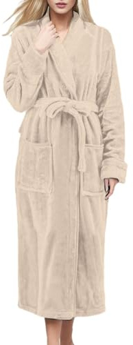 MJGkhiy Vestaglia Donna Invernale Corta/lunga Taglie Forti Con Cintura Flanella Accappatoio Vestaglie Cotone Con Cappuccio Elegante Camicia Da Notte Pigiama Per Casa Hotel Spa Peluche Accappatoio