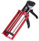 Twin Cartridge Caulking Gun for Dual Components (1:1 Mix Ratio) Up to 450ml Manual Caulk Applicator Gun for Adhesives, Sealants, Epoxy,Red